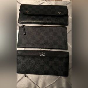 💯Authentic LV Portefeuille Long Modulo Damier Graphite Wallet +2